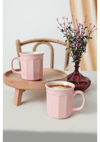 Açık Pembe/Krem Herakles Kupa 9 cm 6 Adet 550/030