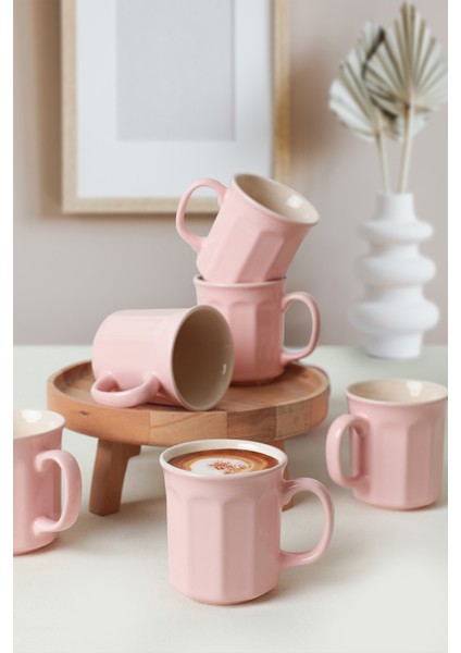 Açık Pembe/Krem Herakles Kupa 9 cm 6 Adet 550/030