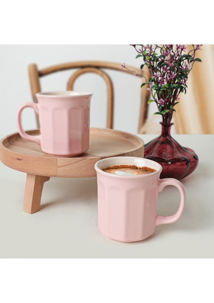 Açık Pembe/Krem Herakles Kupa 9 cm 6 Adet 550/030