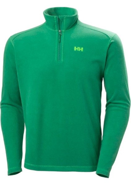 Düz Yeşil Erkek Polar Üst HH..14001 Junıor Rıder 1/2 Zıp