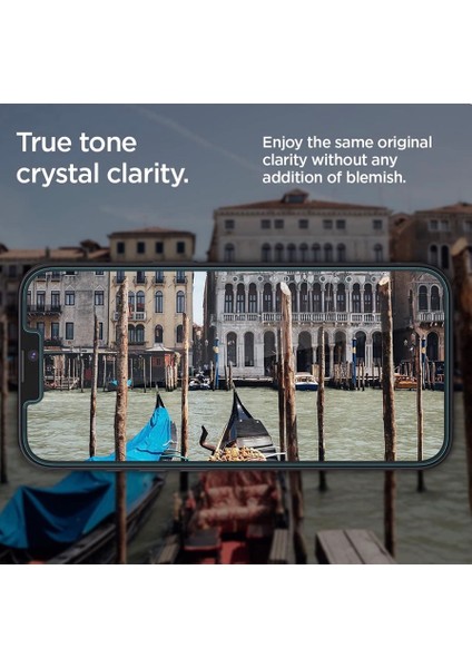 Apple iPhone 14 Uyumlu Ekran Koruyucu Cam (Anti Static) Kolay Yapıştırma Aparatlı fırsatları