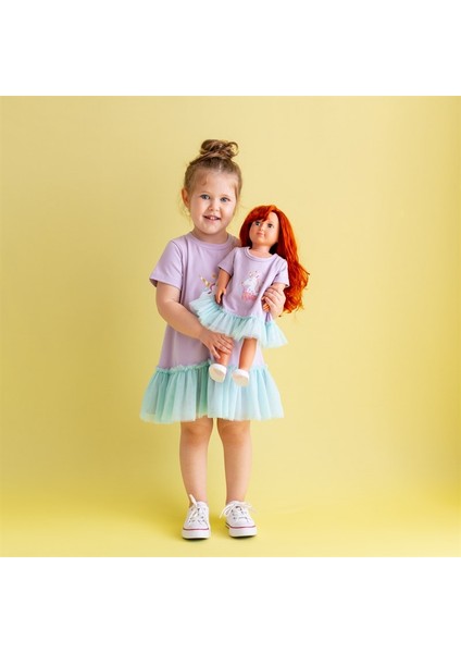 Bebeğim ve Ben Elbise - Lila Unicorn modelleri