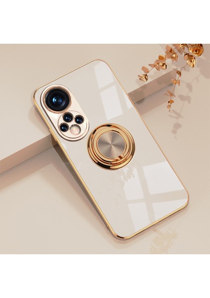 Huawei Honor 50 Pro Zil Standlı Elektrolizle Telefon Kılıfı (Yurt Dışından)