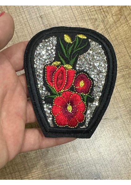10X8 cm Ütü Ile Yapışan Nakış ve Taş Işleme Apolet Arma Dikiş Aksesuarı Aplike