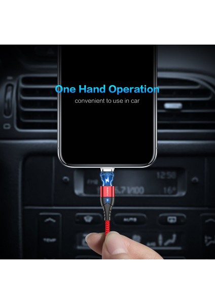 Floveme Manyetik Kablo USB C Kablosu iPhone Mikro USB Tip-C Manyetik Şarj Cihazı iPhone 12 3A Hızlı Magnatic Şarj Kabloları (Yurt Dışından)