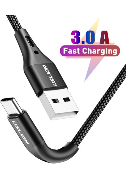 3A USB C Tipi Kablo Tel Samsung S20 S10 Artı Xiaomi MI11 Cep Telefonu Hızlı Şarj USB C Kablosu C Tipi Şarj Kabloları (Yurt Dışından)