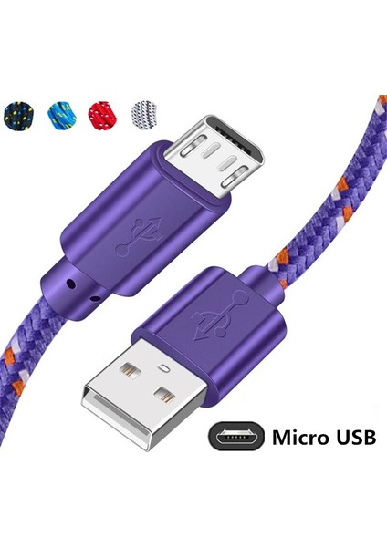 0.5/1 M/2 M/3 M Mikro USB Kablosu 3A Örgülü Data Sync USB Şarj Aleti Kablosu Samsung S7 Htc Lg Huawei Xiaomi Android Telefon Kabloları (Yurt Dışından)