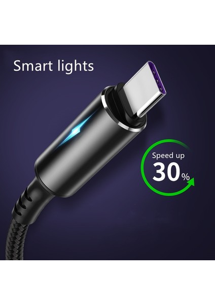 5A LED Mikro USB Kablosu USB C Kablosu Hızlı Şarj Huawei Samsung Xiaomi Mi 10 Android Cep Telefonu Aksesuarları Şarj Kabloları (Yurt Dışından)