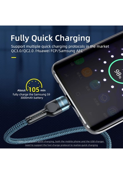 Essager USB C Tipi Kablo 3A Hızlı Şarj Xiaomi Redmi Için Samsung Huawei Şarj Kablosu USB C Veri Kablosu Telefon Şarj Kabloları (Yurt Dışından) fiyatları