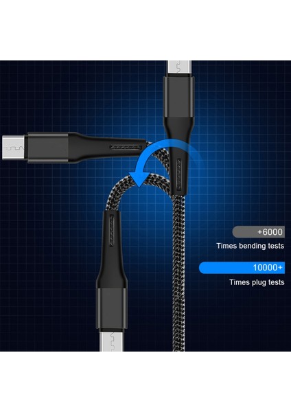 3A Hızlı Şarj Tipi-C USB C Kablosu Samsung S20 S10 Xiaomi Huawei Usb-C Kablosu Cep Telefonu Kabloları Hızlı Şarj 3.0 Veri Kablosu (Yurt Dışından)