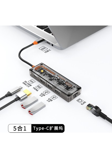 Perspektif 5-1 Arada SW5R Yerleştirme Istasyonu USB Hub Çok Fonksiyonlu Hub Yerleştirme Istasyonu Dönüştürücü (Yurt Dışından)