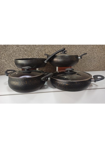 7 Prç Küre Granit Set Bagalit Kulp