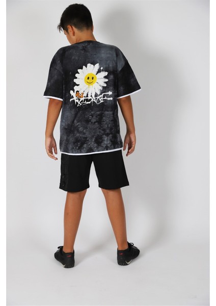 09-14 Yaş Erkek Çocuk Siyah Papatya T-Shirt fiyatları