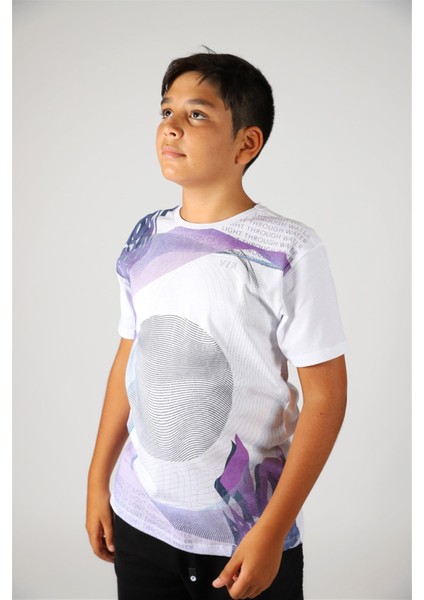08-14 Yaş Erkek Horizontal Beyaz T-Shirt indirimleri
