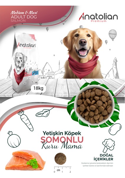 Premium Anatolian Premium Somonlu Yetişkin Köpek Maması 18 kg