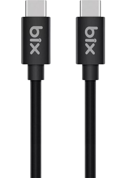 BX-UC02C 60W Type-C To Type-C Hızlı Şarj ve Data Kablosu 1 Metre Siyah