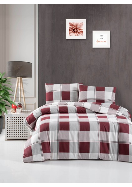 Menderes Home Cotton Collection Flanel Tek Kişilik Nevresim Takımı Red