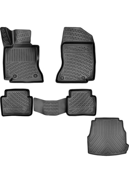 Mercedes C Serisi W206 3D Havuzlu Paspas + 3D Bagaj Havuzu 2021 Sonrası Araçlara Uyumlu -Rizline