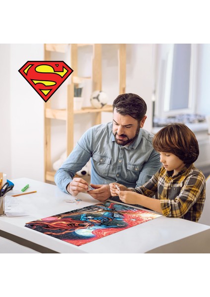 300 Parça 3D Prime Puzzle Metal Kutu: Superman