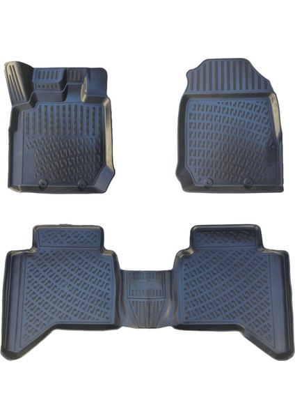 Isuzu D-Max 3D Havuzlu Paspas 2019 Sonrası Araca Uyumlu Siyah Renk 3D Havuzlu Paspas - Rizline