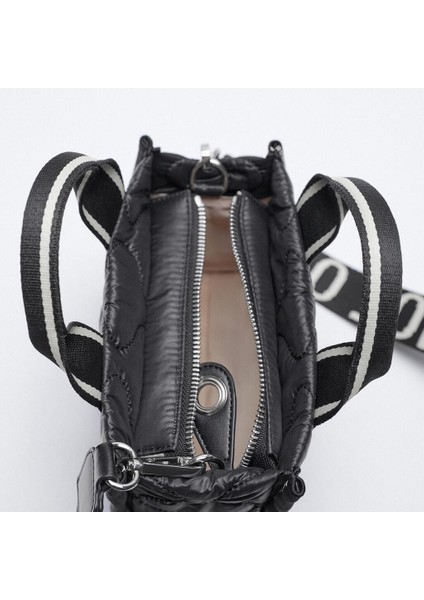 Siyah Naylon Çok Yönlü Mini Mektup Crossbody Alışveriş Çanta (Yurt Dışından) fiyatları