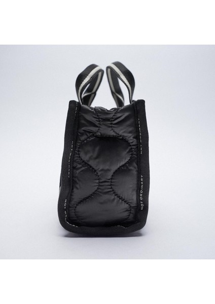 Siyah Naylon Çok Yönlü Mini Mektup Crossbody Alışveriş Çanta (Yurt Dışından) modelleri
