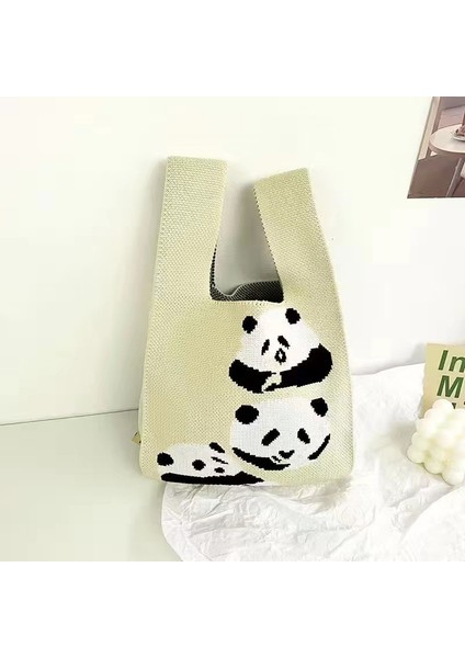Panda Serisi Öğrenci Modası Büyük Kapasiteli Çanta (Yurt Dışından)