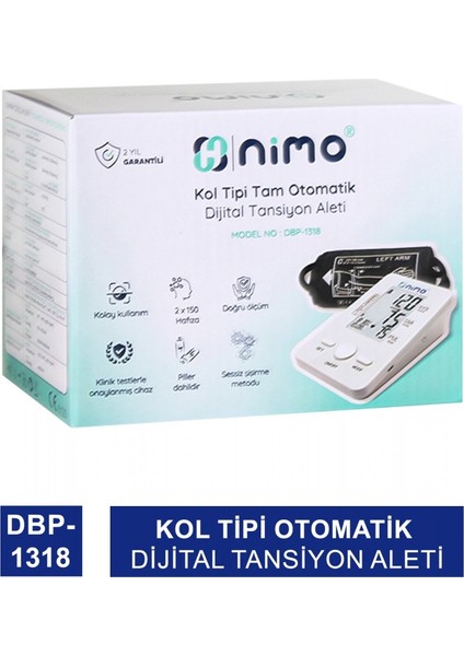 Kol Tipi Otomatik Dijital Tansiyon Aleti ( DBP-1318 )