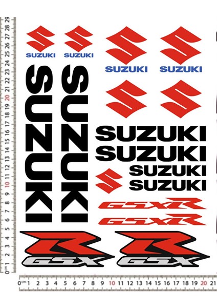 Suzuki Gsxr Motorsiklet Kask Sticker Çıkartma Seti