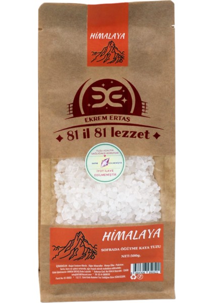 81 Il 81 Lezzet Himalaya Kaya Tuzu Beyaz Tane 500GR