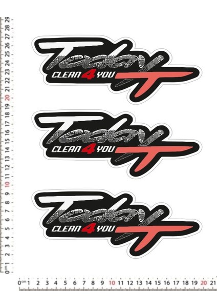 Clean 4 You Motorsiklet Kask Leptop Sticker Çıkartma Seti