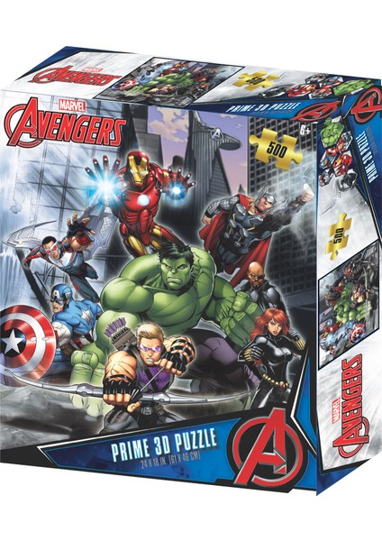 Prime 3D - Avengers 500 Parça Yetişkin Puzzle 32549