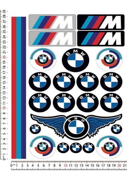 Bmw ///m Motorsiklet Kask Sticker Çıkartma Seti