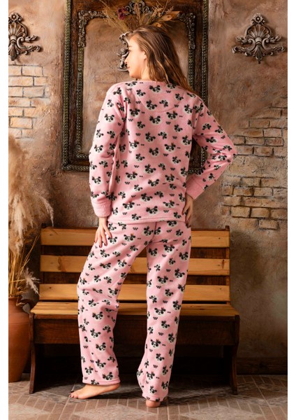 Kışlık Kadın Welsoft Polar Pijama Takımı - Yeni Yıl Pijaması modelleri