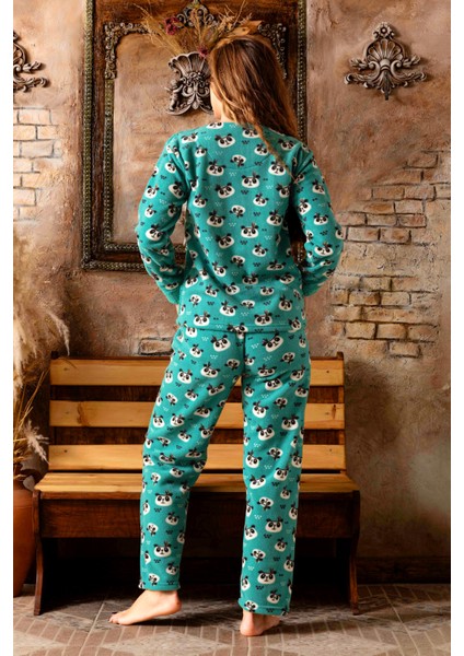 Kışlık Kadın Welsoft Polar Pijama Takımı - Yeni Yıl Pijaması modelleri