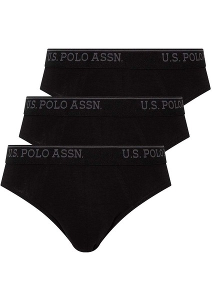 U.S. Polo Assn. Erkek Siyah 3'lü Slip Külot