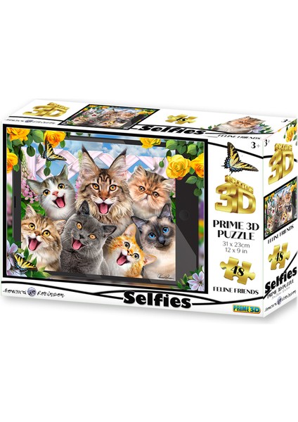 - Sevimli Kediler Selfie 48 Parça Puzzle 20553