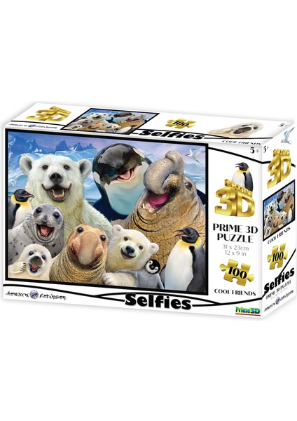 Prime 3D - Kutup Hayvanları Selfie 100 Parça Puzzle 10695