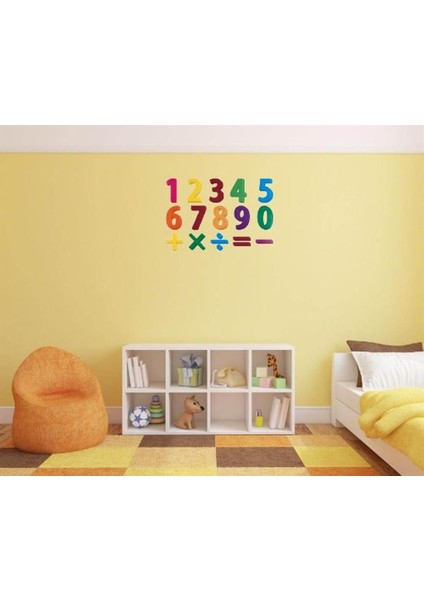 DUVAR ÇIKARTMA STICKER DEKORATİF DUVAR KAĞIDI,SÜS İKİ ADET RAKAMLI DESEN PVC 48X33X0,5CM