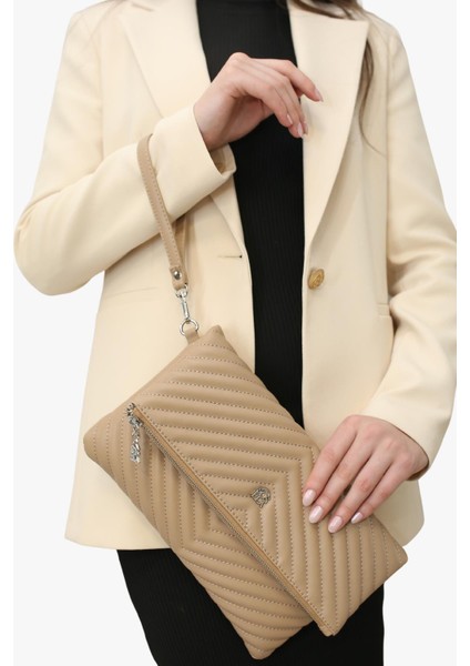 67-6010 Kadın Linen Kum Portföy Çanta fiyatları