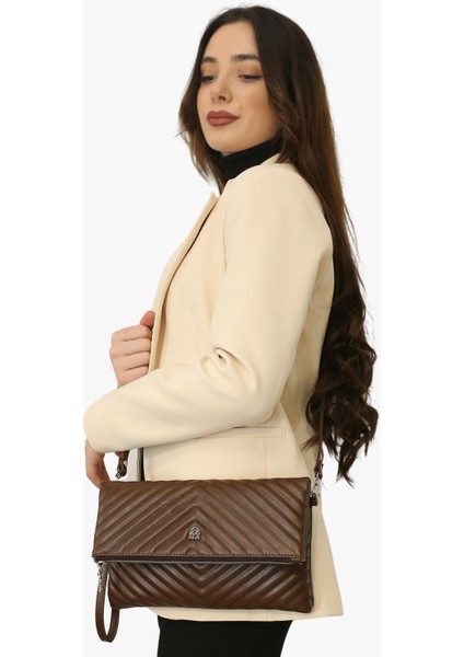 67-6010 Kadın Linen Kahve Portföy Çanta fiyatları