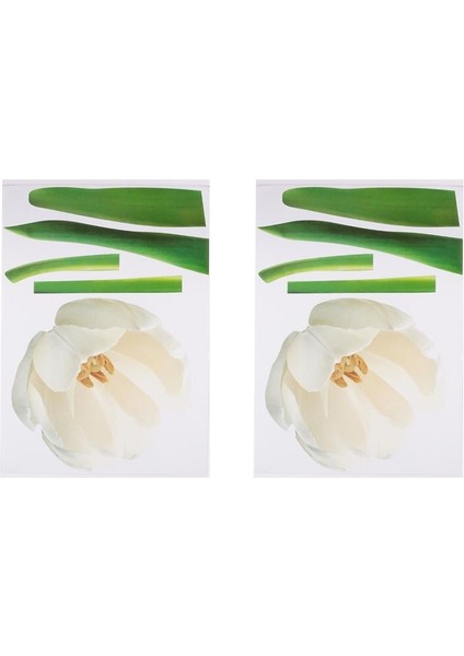 DUVAR ÇIKARTMA STICKER DEKORATİF DUVAR KAĞIDI,SÜS İKİ ADET ÇİÇEKLİ PVC 70X50X0,5CM