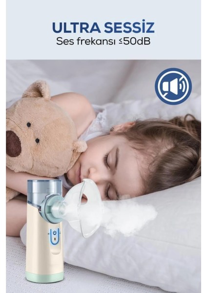 Taşınabilir Nebulizatör Makinesi Tıbbi Atomizer Nebulizatör Inhalatör Sessiz Inhaler Nemlendirme indirimleri