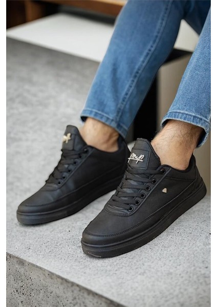Erkek Günlük Yumuşak Iç Astarlı Şık Sneaker Spor Ayakkabı Siyah