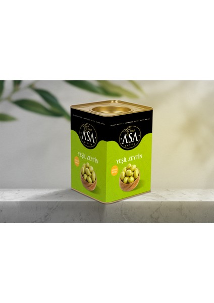 Teneke Domat Kırma Yeşil Zeytin 10 kg