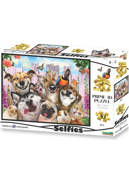 Prime 3D - Pet Selfie 63 Parça Puzzle 10660