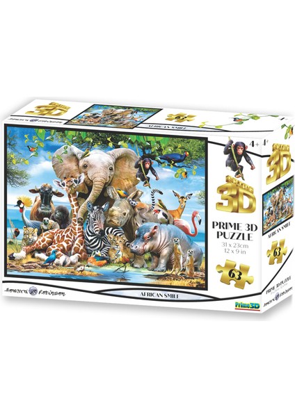 - Afrika Smile 63 Parça Puzzle 10638