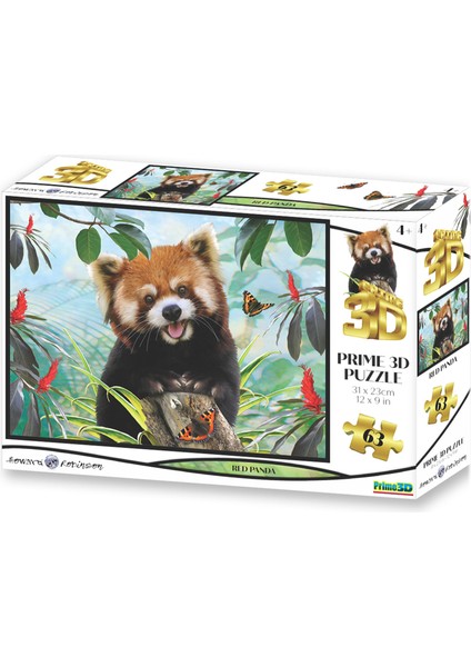 - Kırmızı Panda 63 Parça Puzzle 10534