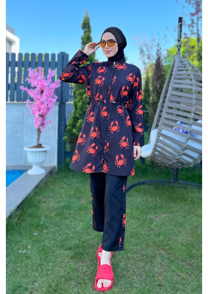 Parasut Tam Kapalı Tesettür Mayo R080 Yengeç indirimleri