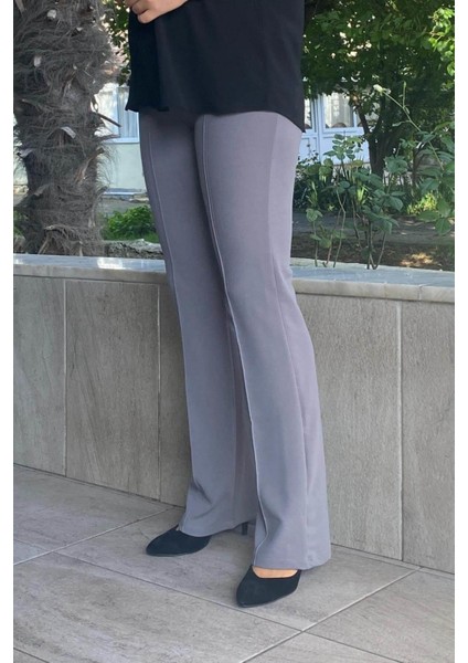 Kadın Gri Krep Palazzo Pantolon fiyatları